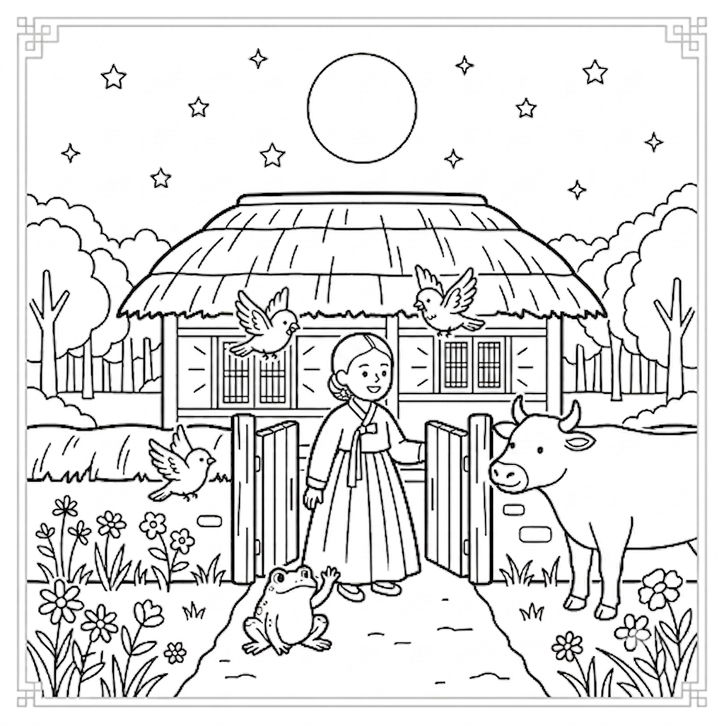 Kongjwi and the Toad — Final — Kongjwi Home in the Village
