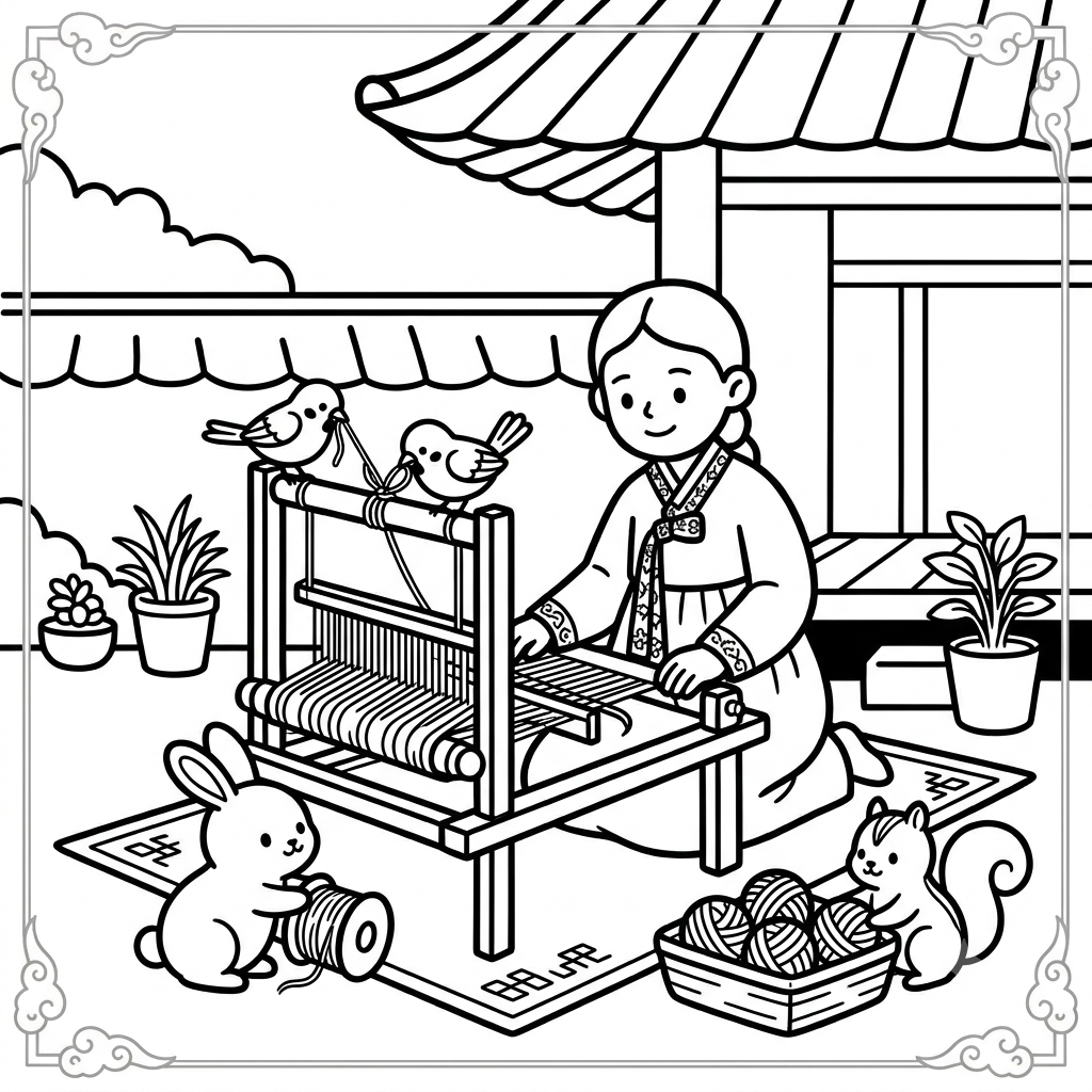 Kongjwi and the Toad — Chapter 2 — Sparrows at the Loom