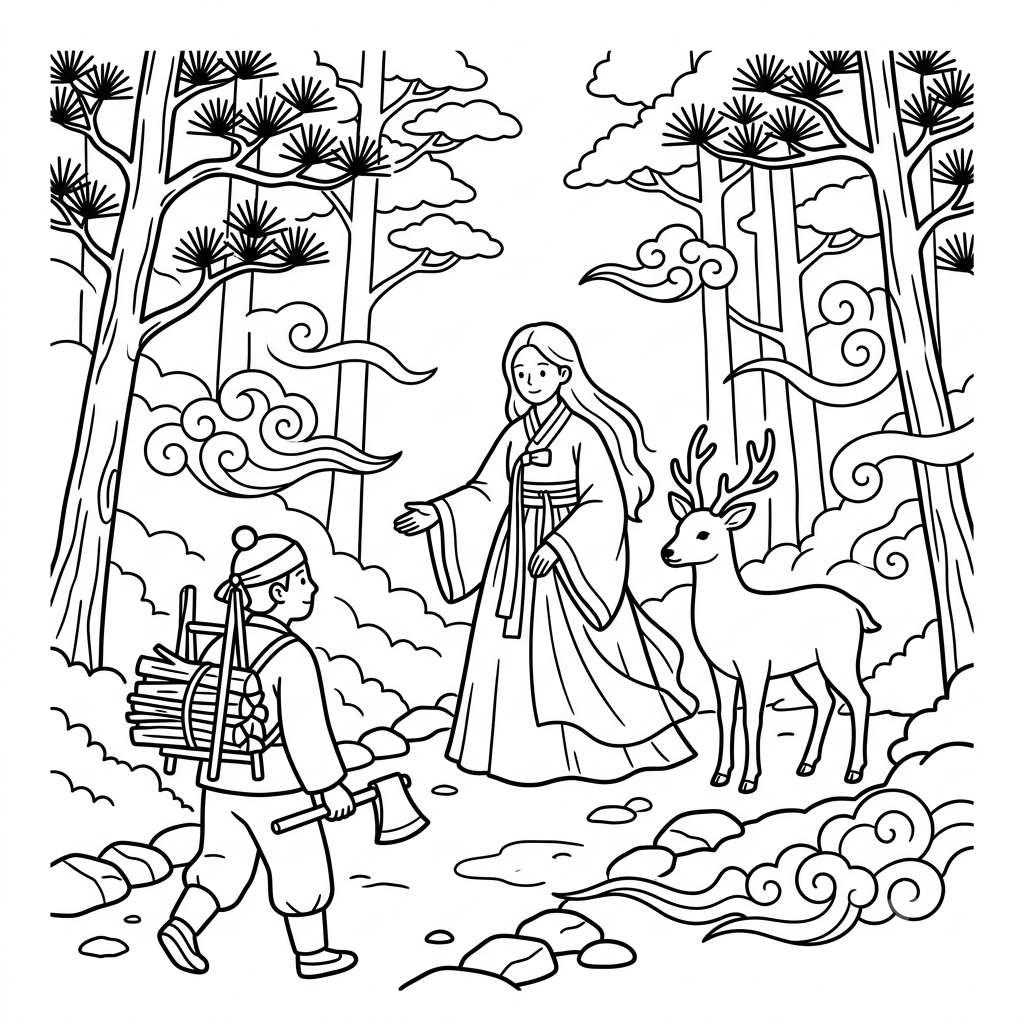 The Fairy and the Woodcutter — Chapter 2 — The White Deer in the Deep Wood