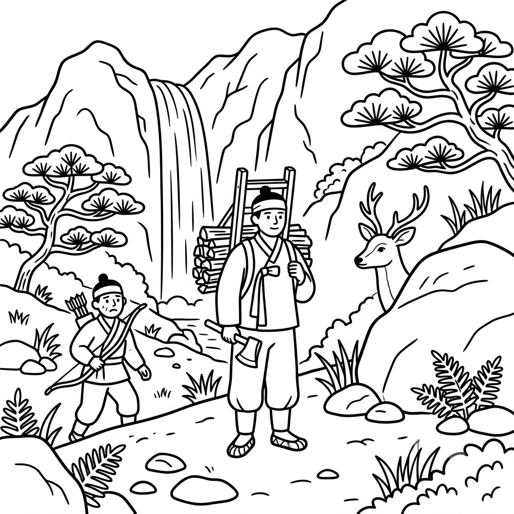 The Fairy and the Woodcutter — Chapter 1 — A Deer by the Waterfall